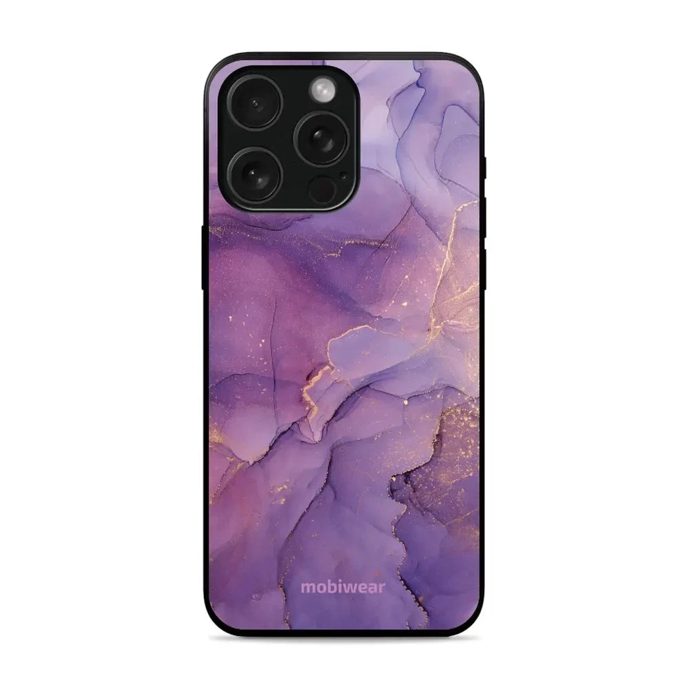 Handyhülle für iPhone 15 Pro, Mobiwear Glossy Case, Violett