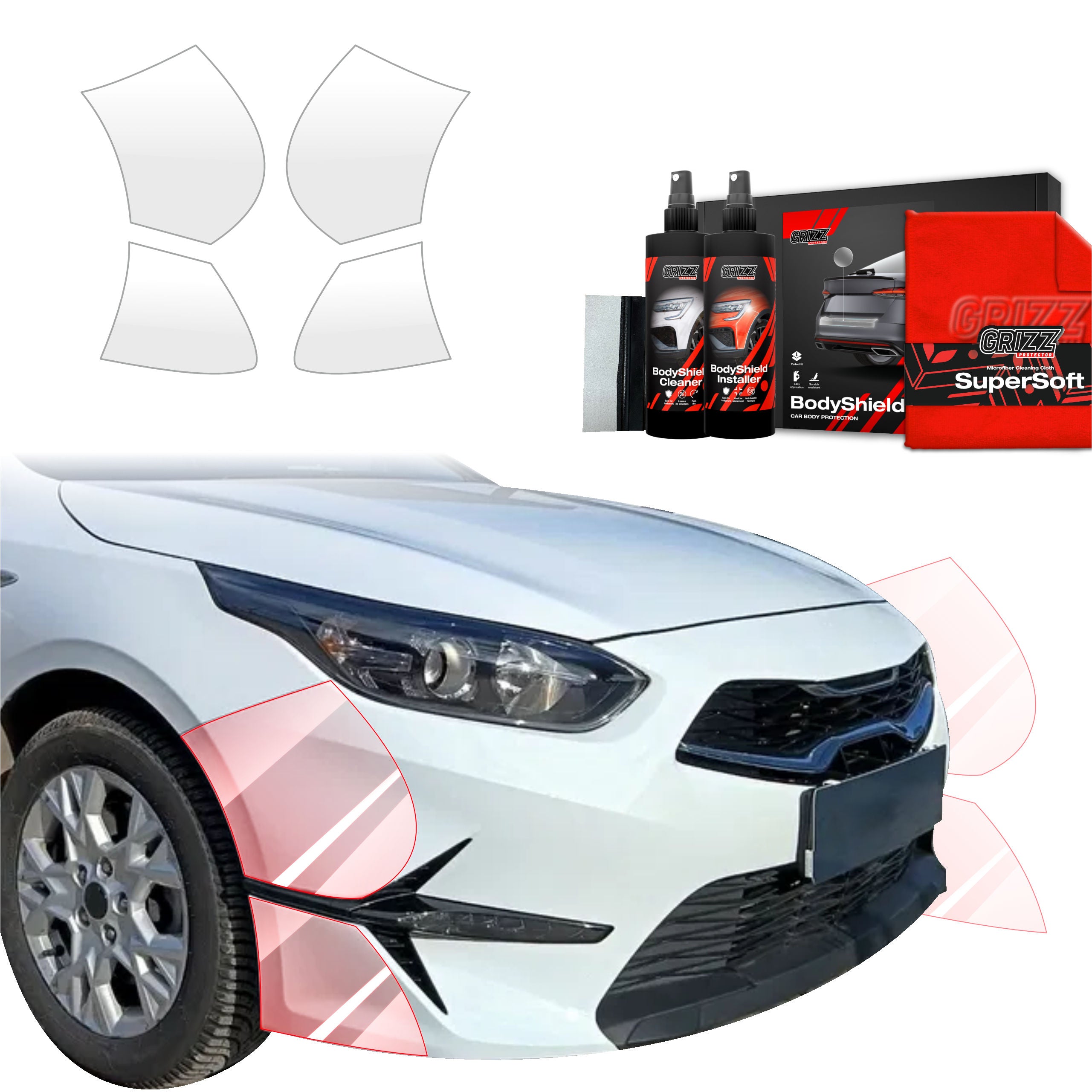 4in1 Schutzfolie Grizz Protector für Stoßstange - Kia Ceed Hatchback (2021-2025)