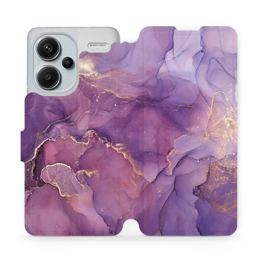 Handyhülle mit klappe für Xiaomi Redmi Note 13 Pro Plus 5G, Mobiwear Book, Violett