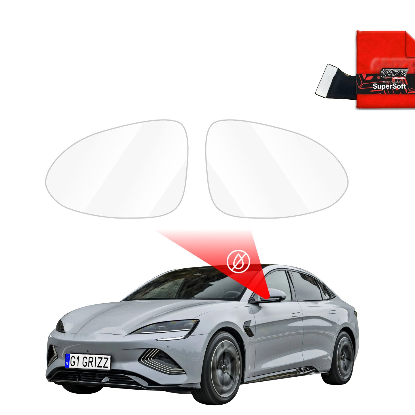 Regenschutzfolie Grizz Protector für Außenspiegel - BYD Seal (2026)