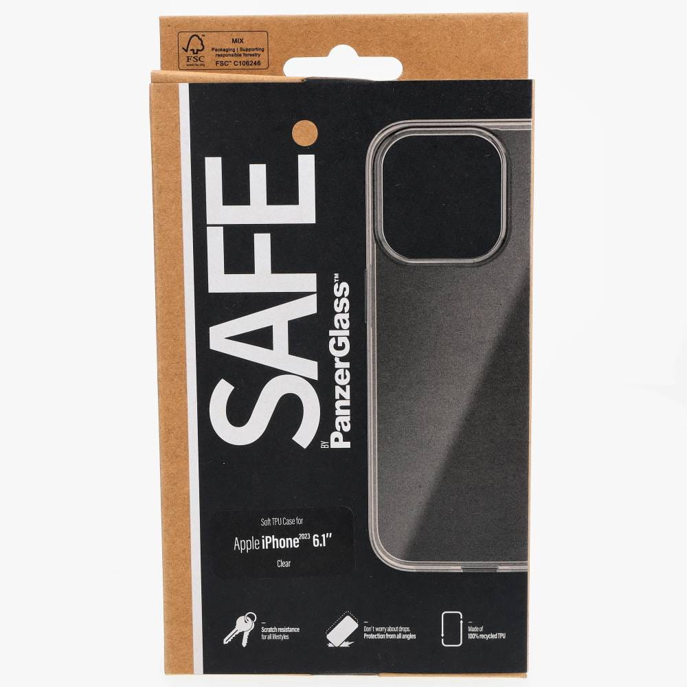 Schutzhülle Safe by PanzerGlass HardCase für Apple iPhone 15, Transparent