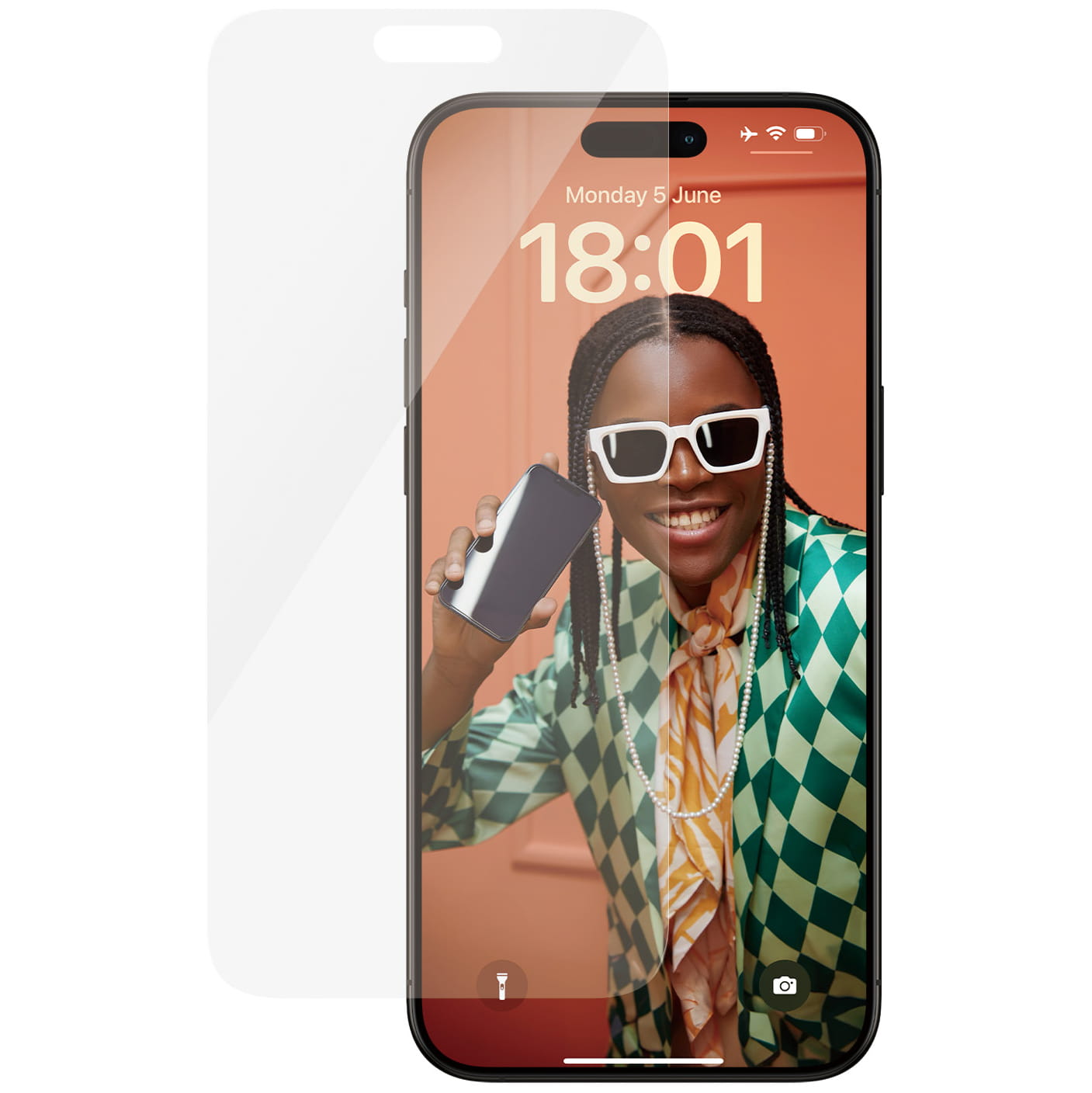 Gehärtetes Glas PanzerGlass Classic Fit für iPhone 15 Pro Max