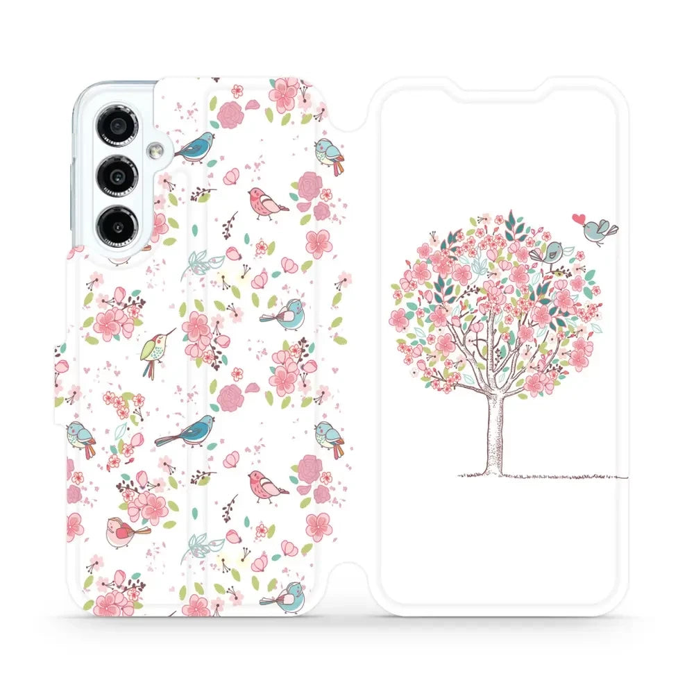 Handyhülle mit klappe für Galaxy M34 5G, Mobiwear Book, Rosa Hain