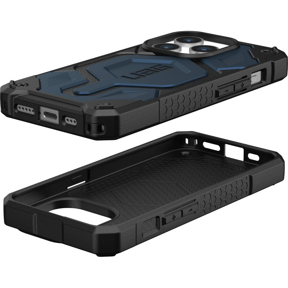 Schutzhülle Urban Armor Gear Monarch Pro MagSafe für Apple iPhone 15 Pro, Dunkelblau