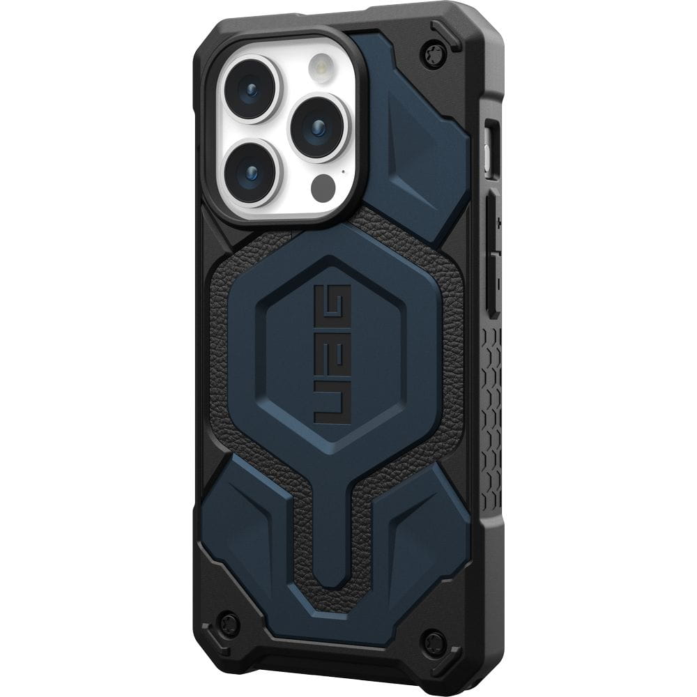 Schutzhülle Urban Armor Gear Monarch Pro MagSafe für Apple iPhone 15 Pro, Dunkelblau