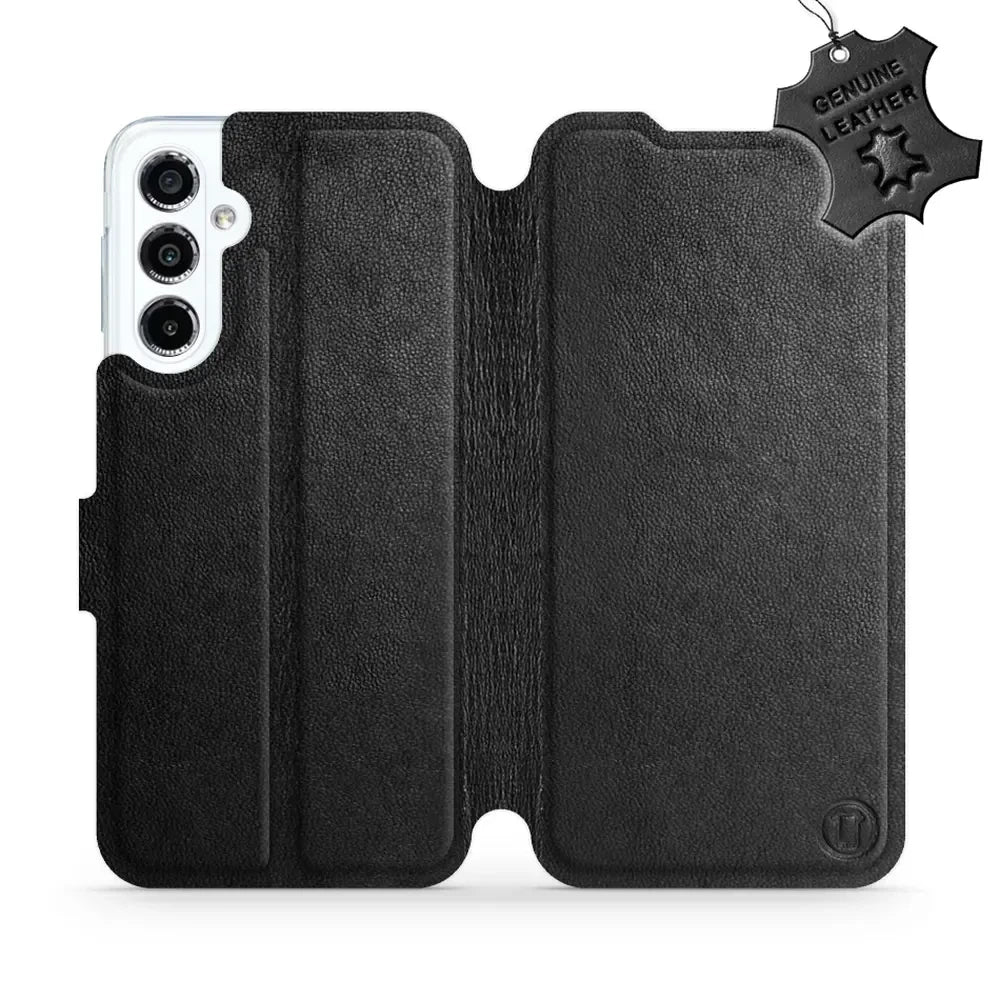 Echtleder Handyhülle für Galaxy M34 5G, Mobiwear Leather, Schwarz