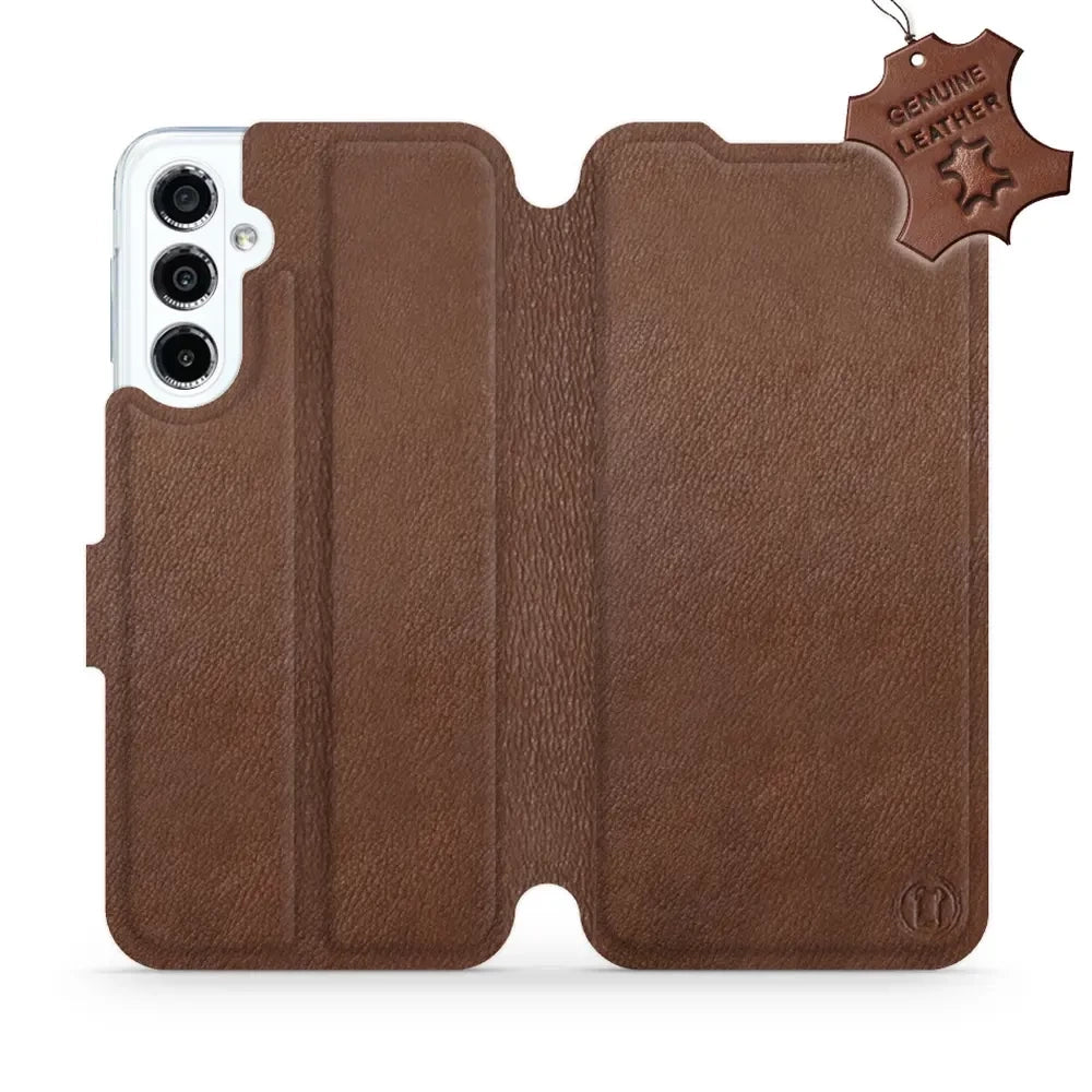 Echtleder Handyhülle für Galaxy M34 5G, Mobiwear Leather, Braun