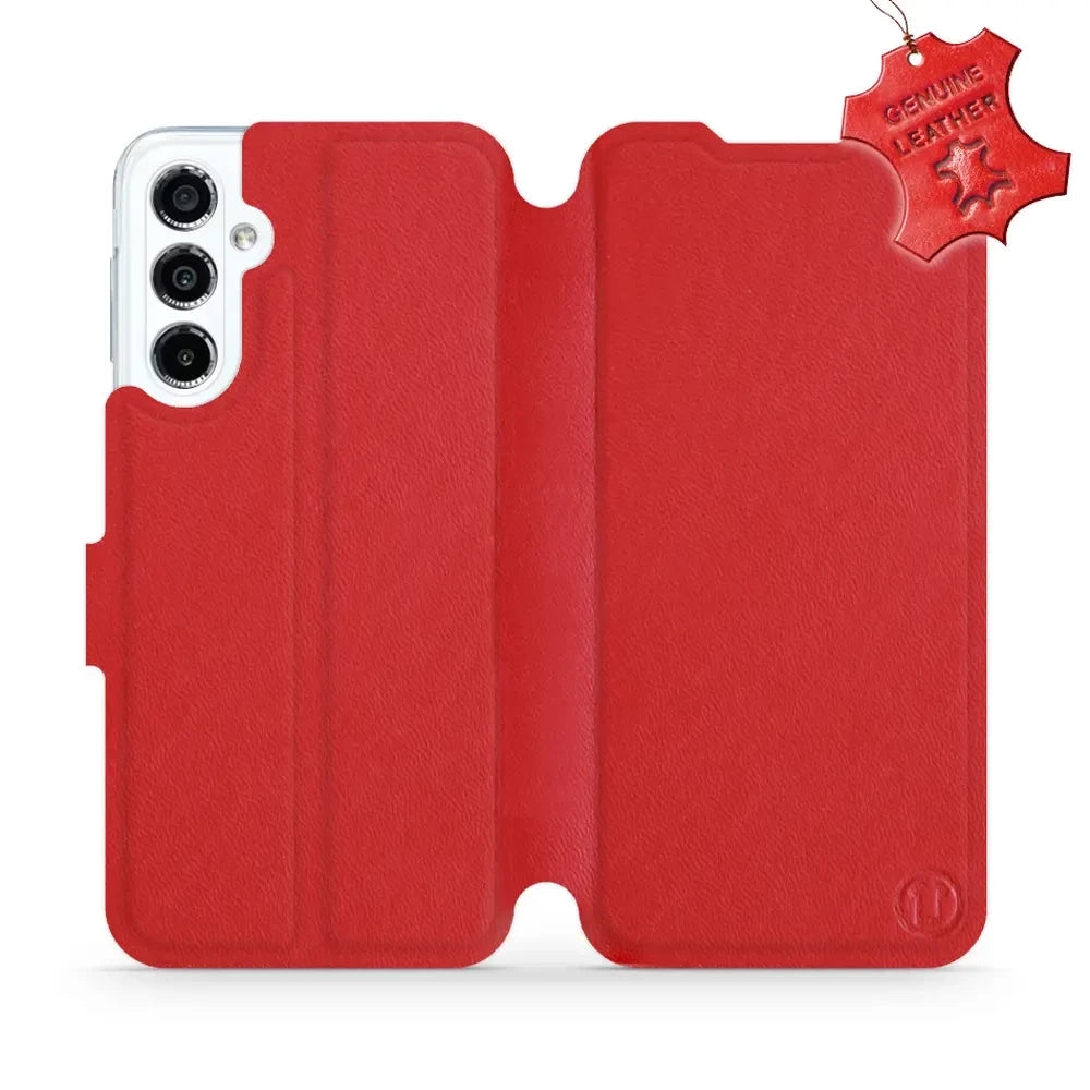 Echtleder Handyhülle für Galaxy M34 5G, Mobiwear Leather, Rot