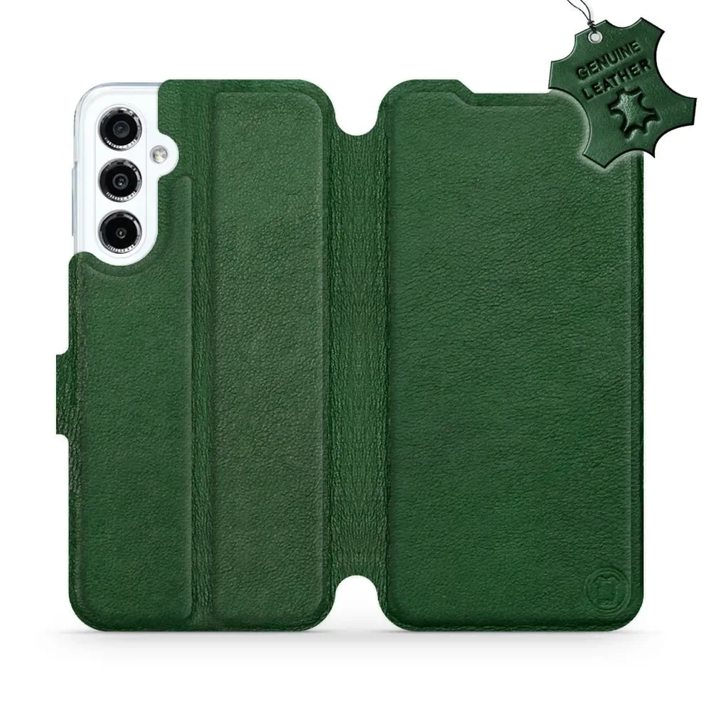 Echtleder Handyhülle für Galaxy M34 5G, Mobiwear Leather, Grün