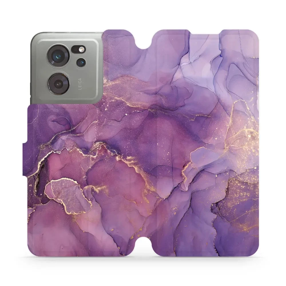 Handyhülle mit klappe für Xiaomi 13T Pro, Mobiwear Book, Violett