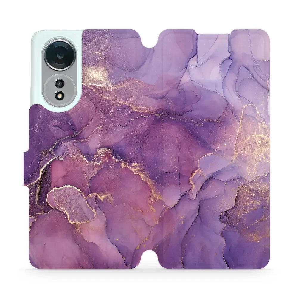 Handyhülle mit klappe für Oppo A58, Mobiwear Book, Violett