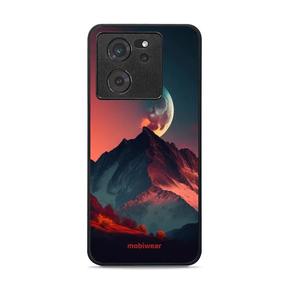 Handyhülle für Xiaomi 13T Pro, Mobiwear Glossy Case, Gebirgsdämmerung