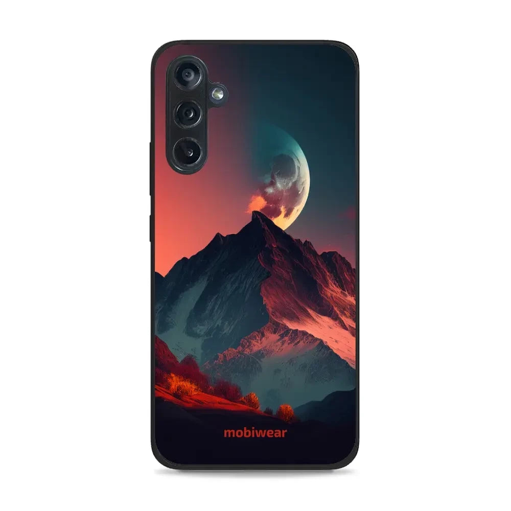 Handyhülle für Galaxy M34 5G, Mobiwear Glossy Case, Gebirgsdämmerung