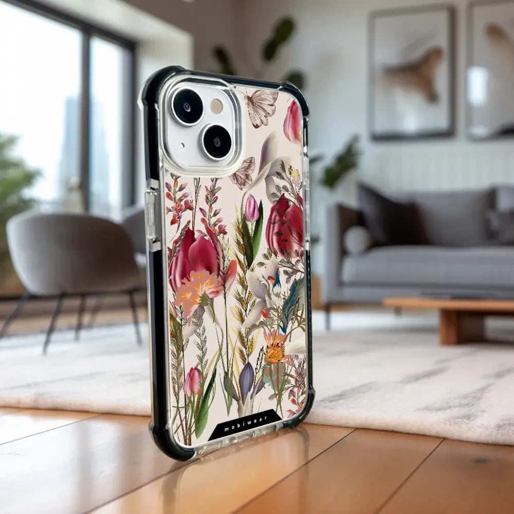 Handyhülle für iPhone 11 Pro mit MagSafe, Mobiwear Elite Bumper, Blumenstrauß