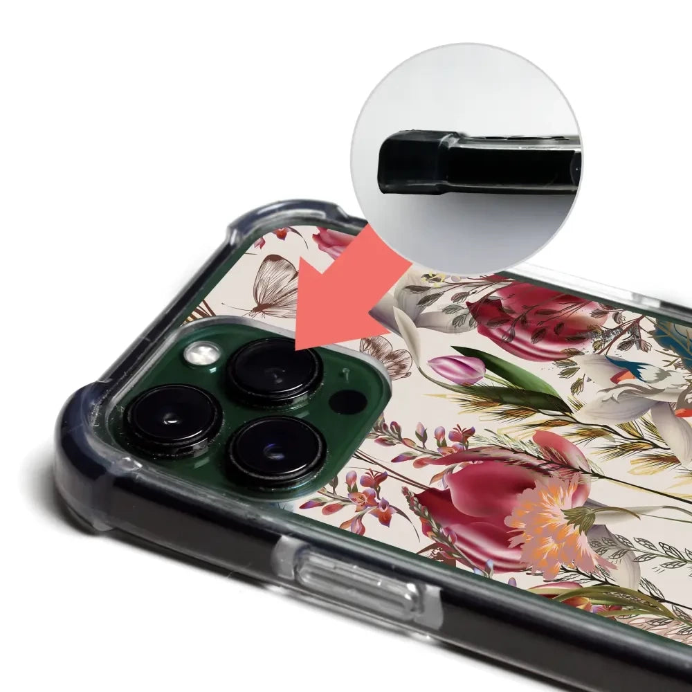 Handyhülle für iPhone 11 Pro mit MagSafe, Mobiwear Elite Bumper, Blumenstrauß
