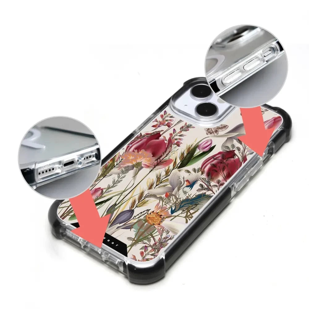 Handyhülle für iPhone 11 Pro mit MagSafe, Mobiwear Elite Bumper, Blumenstrauß