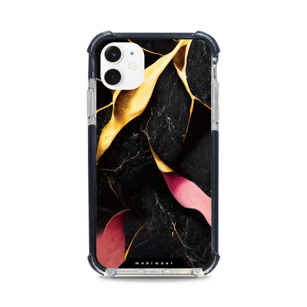Handyhülle für iPhone 11 mit MagSafe, Mobiwear Elite Bumper, Vergoldetes Erz