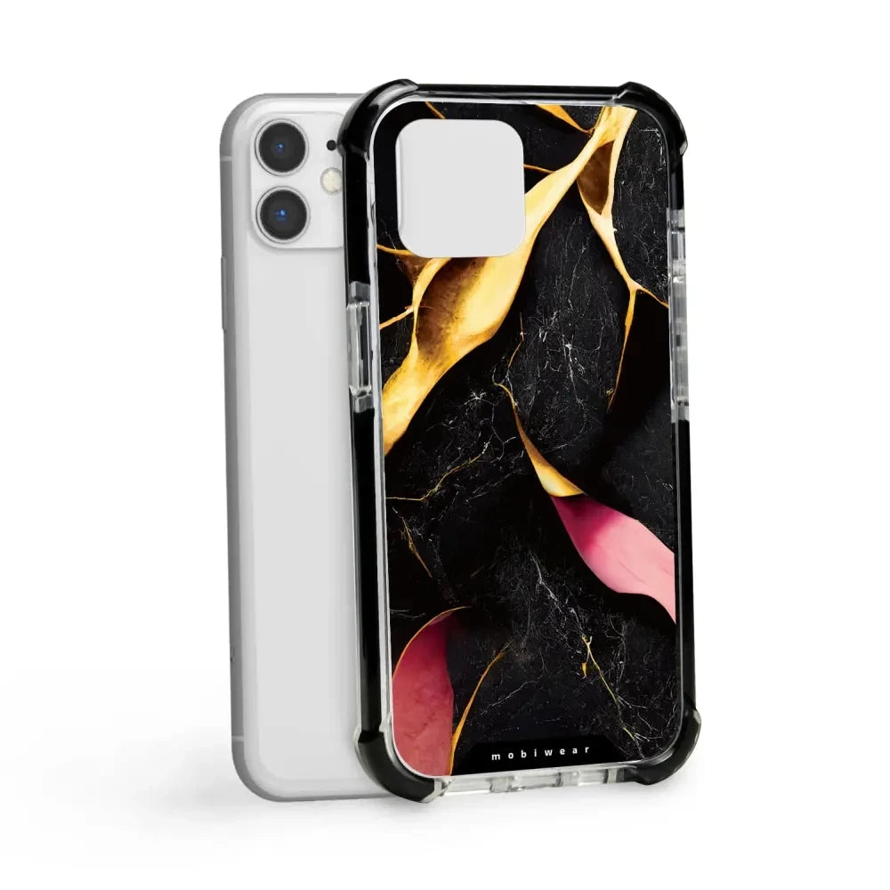 Handyhülle für iPhone 11 mit MagSafe, Mobiwear Elite Bumper, Vergoldetes Erz