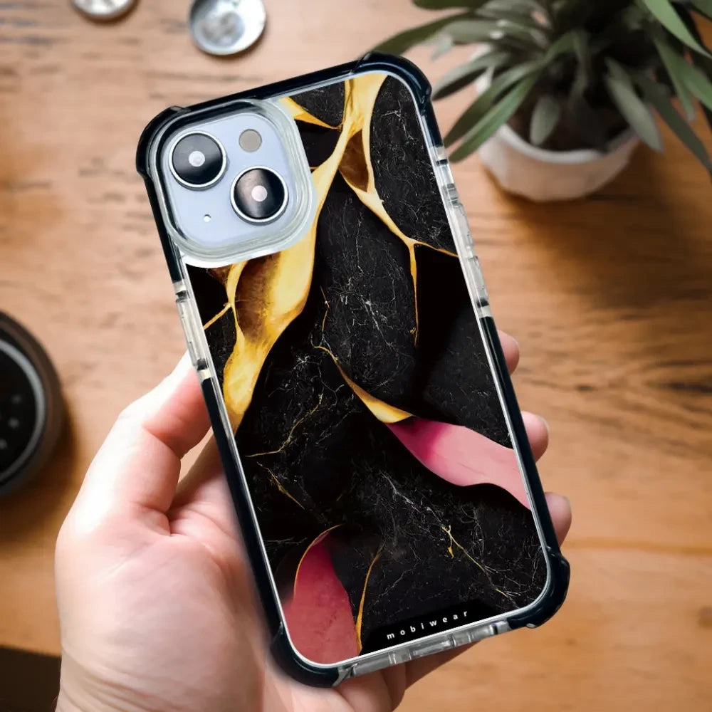 Handyhülle für iPhone 11 Pro Max mit MagSafe, Mobiwear Elite Bumper, Vergoldetes Erz