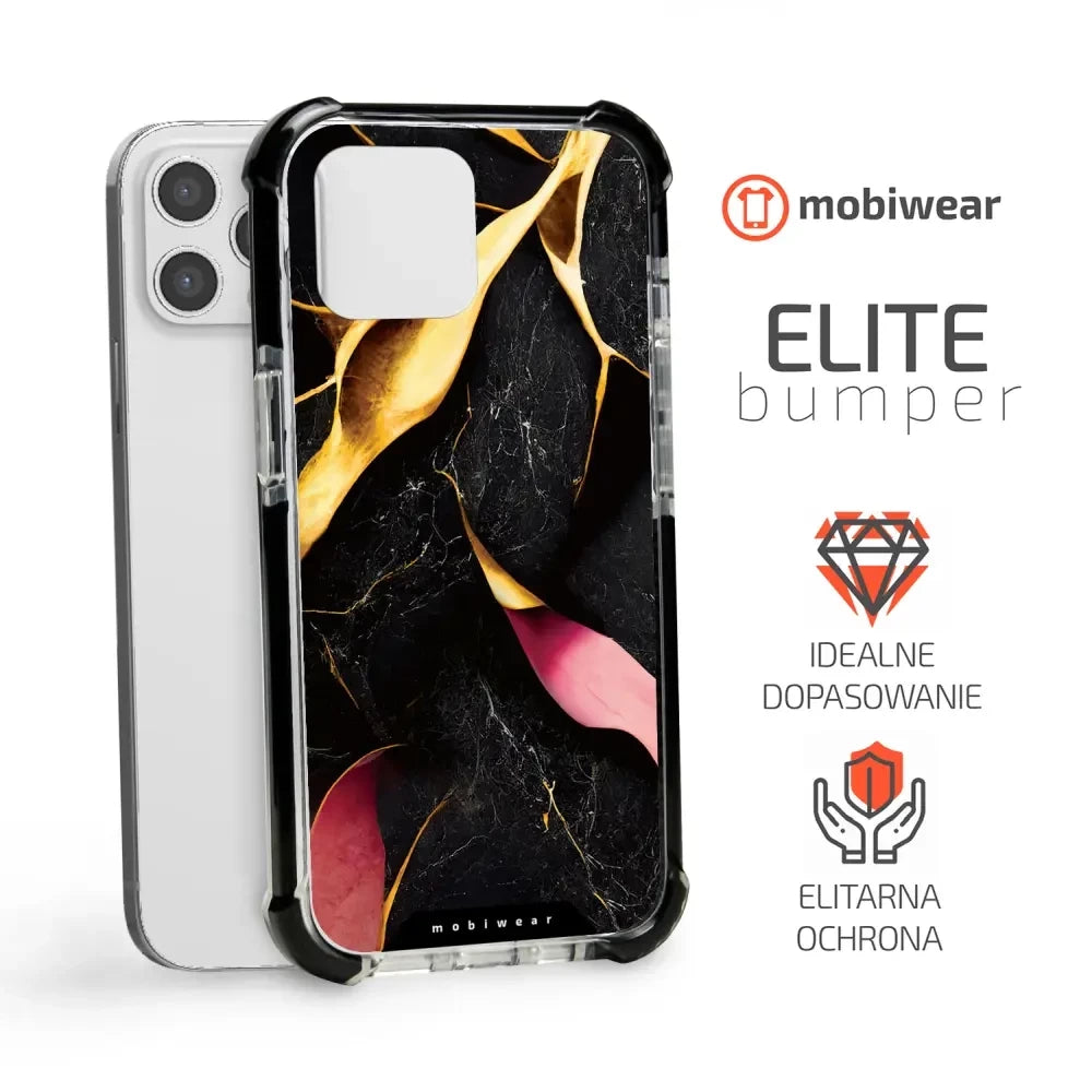 Handyhülle für iPhone 12 Pro mit MagSafe, Mobiwear Elite Bumper, Vergoldetes Erz