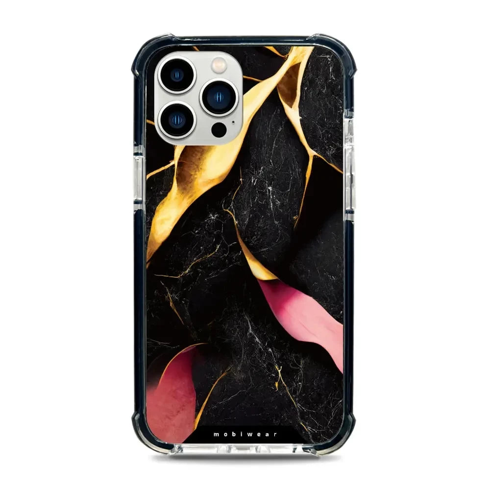 Handyhülle für iPhone 12 Pro Max mit MagSafe, Mobiwear Elite Bumper, Vergoldetes Erz