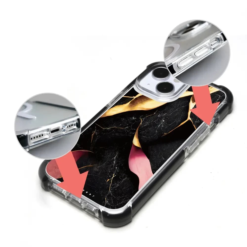 Handyhülle für iPhone 13 mit MagSafe, Mobiwear Elite Bumper, Vergoldetes Erz
