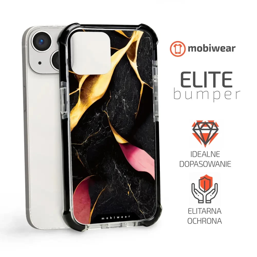 Handyhülle für iPhone 13 Mini mit MagSafe, Mobiwear Elite Bumper, Vergoldetes Erz