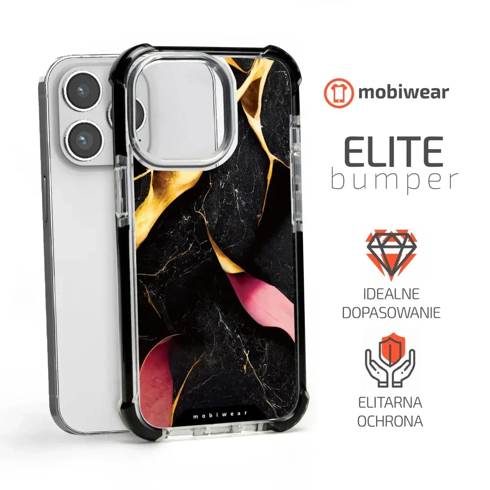 Handyhülle für iPhone 14 Pro mit MagSafe, Mobiwear Elite Bumper, Vergoldetes Erz