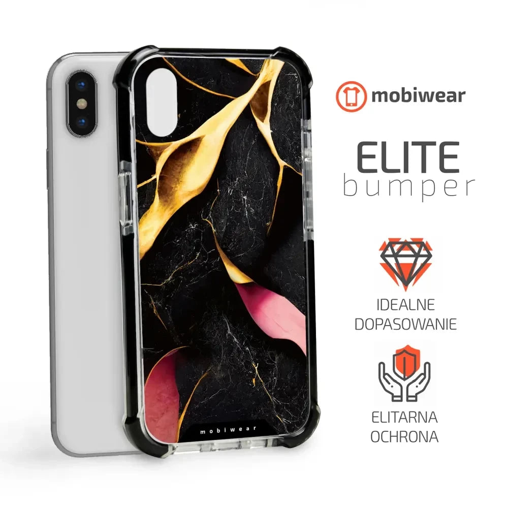 Handyhülle für iPhone Xs mit MagSafe, Mobiwear Elite Bumper, Vergoldetes Erz