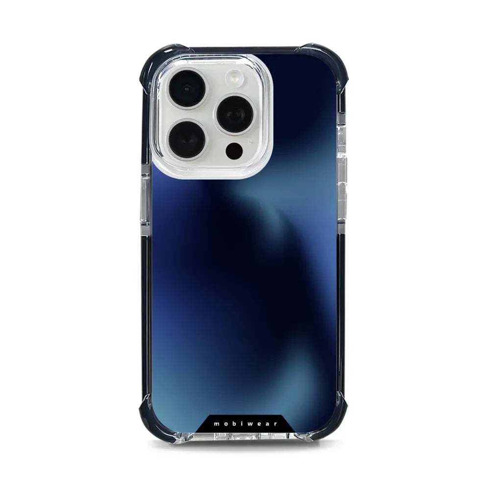 Handyhülle für iPhone 15 Pro mit MagSafe, Mobiwear Elite Bumper, Dunkelblau