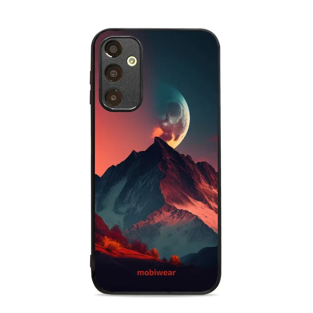 Handyhülle für Galaxy A25 5G, Mobiwear Glossy Case, Gebirgsdämmerung