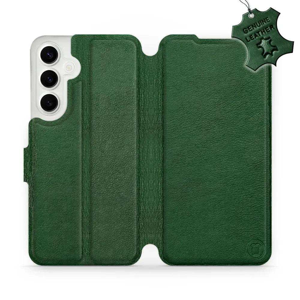 Echtleder Handyhülle für Galaxy S24 Plus, Mobiwear Leather, Grün
