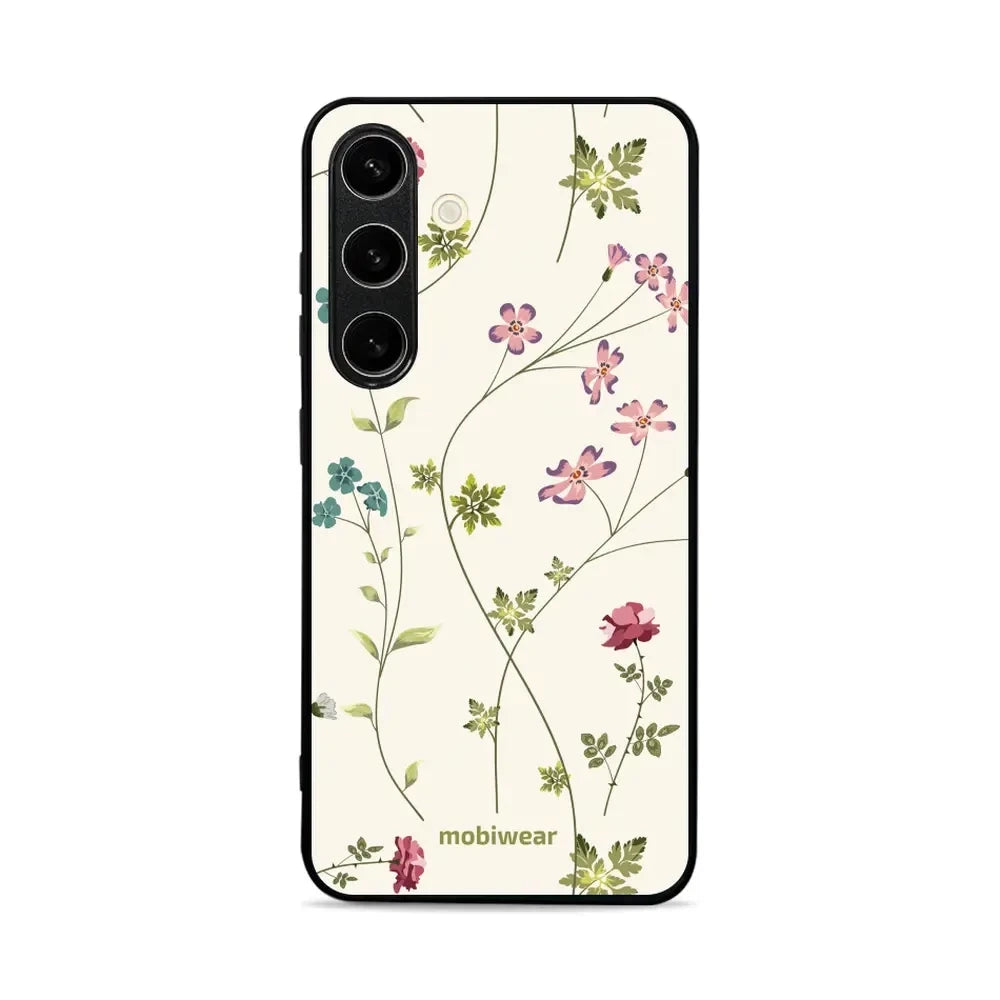 Handyhülle für Galaxy S24, Mobiwear Glossy Case, Idyllische Blüte