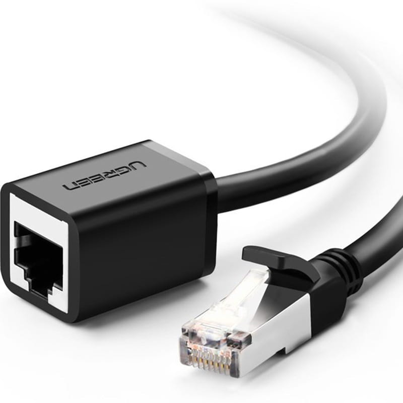 Internet Kabel/Verlängerung, Ugreen, Ethernet RJ45 Cat 6, FTP 1000 Mbps, 2m, Schwarz