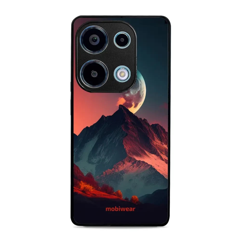 Handyhülle für Xiaomi Redmi Note 13 Pro 4G, Mobiwear Glossy Case, Gebirgsdämmerung
