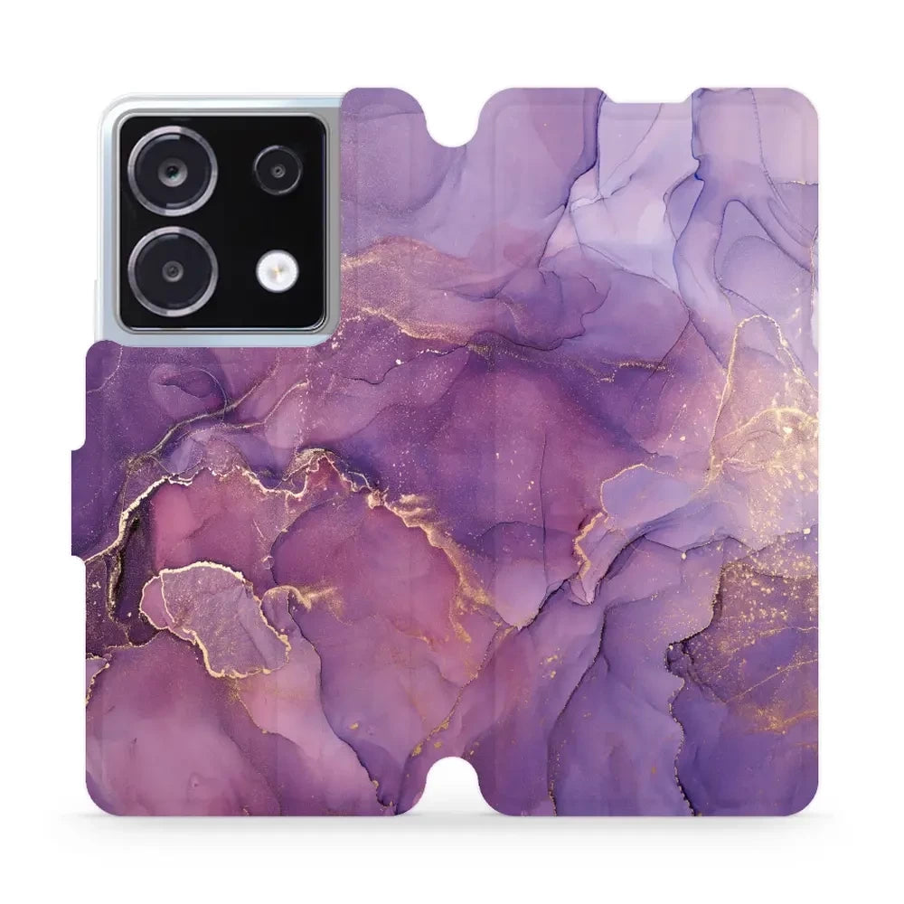 Handyhülle mit klappe für Xiaomi Poco X6, Mobiwear Book, Violett