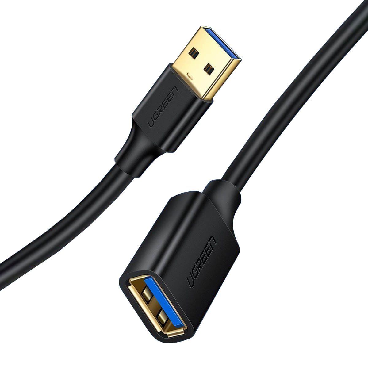 Adapterkabel USB (Buchse) - USB (Stecker), Ugreen US129 3.0, 5 Gbps, 0,5 m, Schwarz