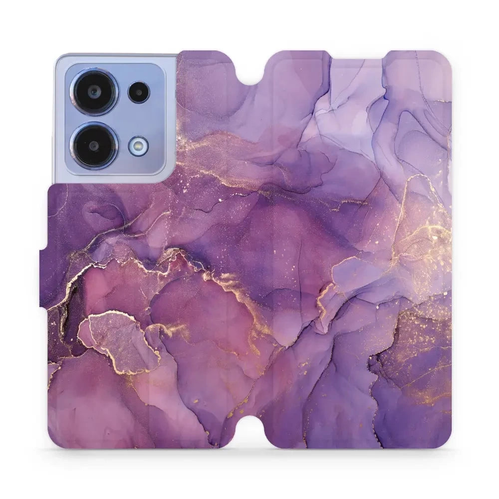 Handyhülle mit klappe für Xiaomi Poco M6 Pro 4G, Mobiwear Book, Violett