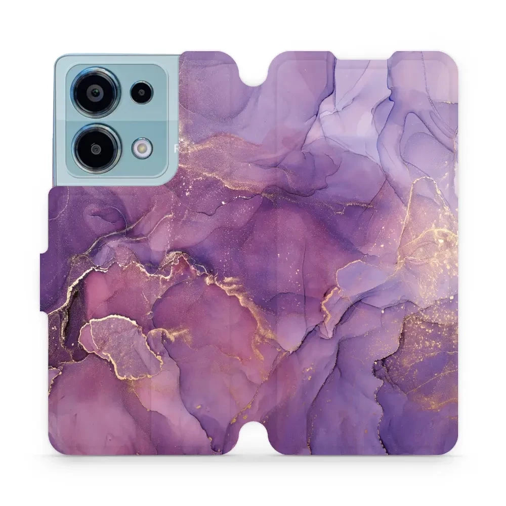 Handyhülle mit klappe für Xiaomi Redmi Note 13 Pro 4G, Mobiwear Book, Violett