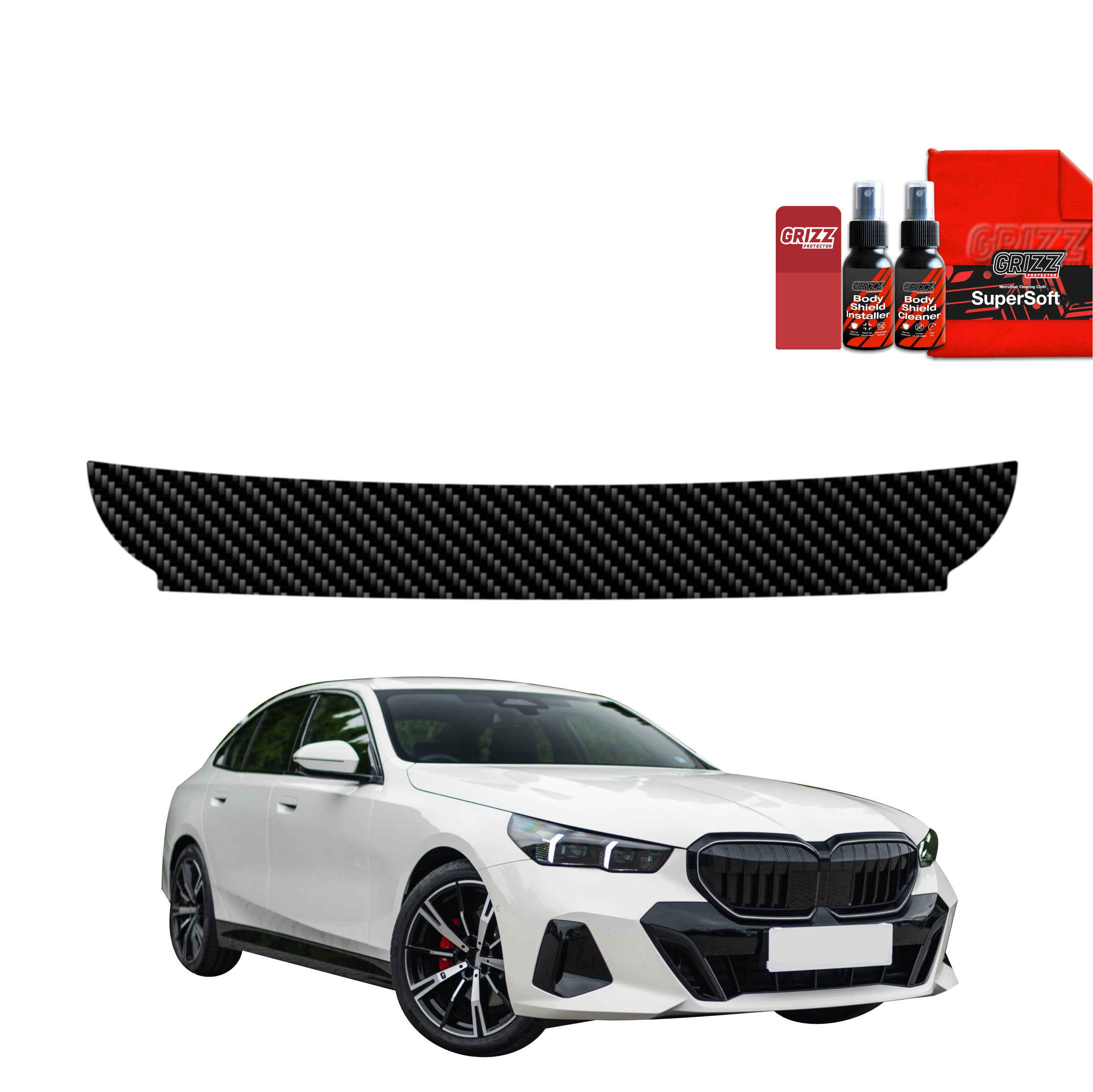 Kohlenstoff Schutzfolie Grizz Protector für Ladekante - BMW 5 Kombi G60 520d (2024-2026)