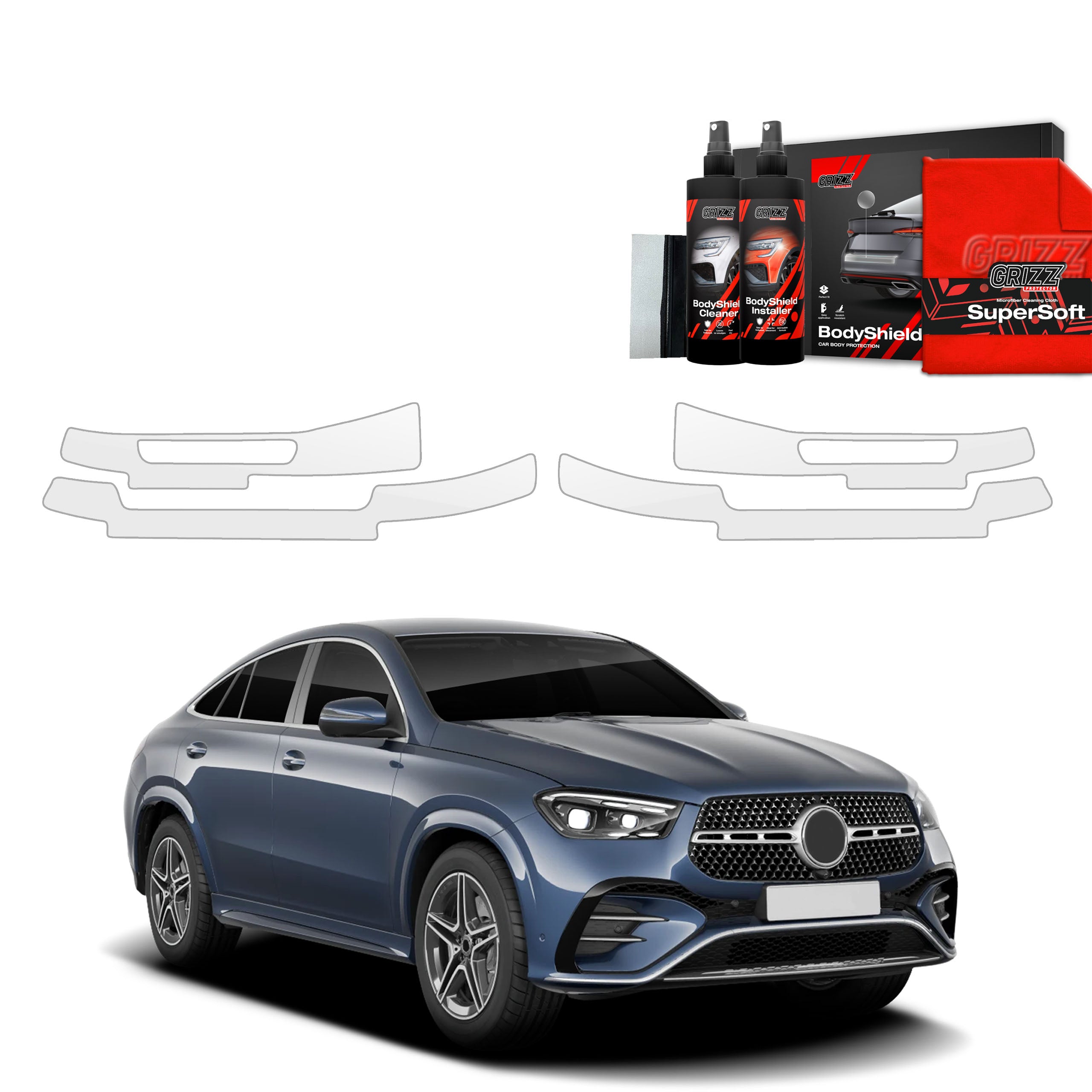 4in1 Schutzfolie Grizz Protector für Schweller - Mercedes GLE 450d (2023-2025)
