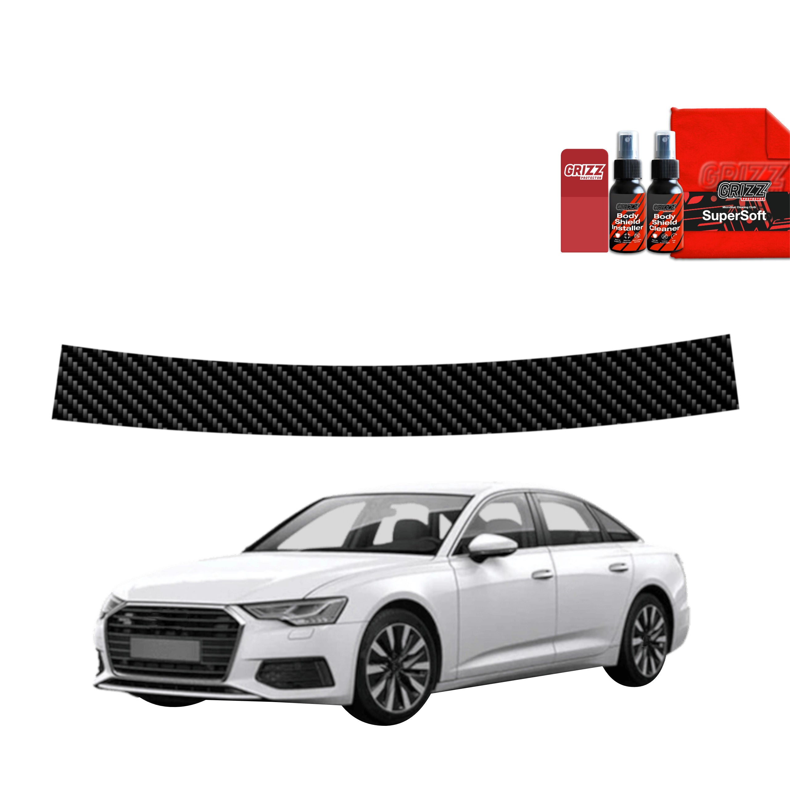 Kohlenstoff Schutzfolie Grizz Protector für Ladekante - Audi A6 C8 Sedan (2018-2023)