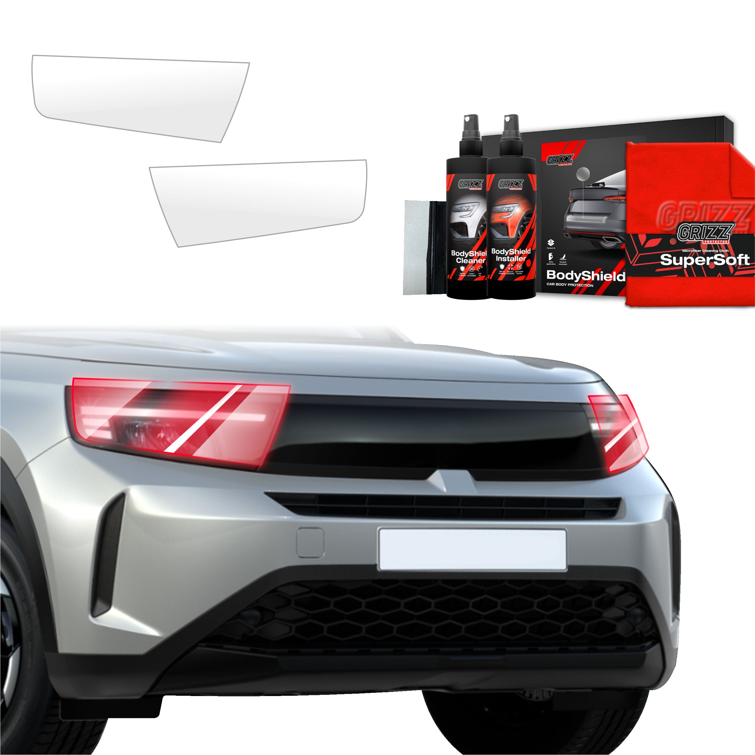 2in1 Schutzfolie Grizz Protector für Scheinwerfer - Opel Frontera (2024-2026)