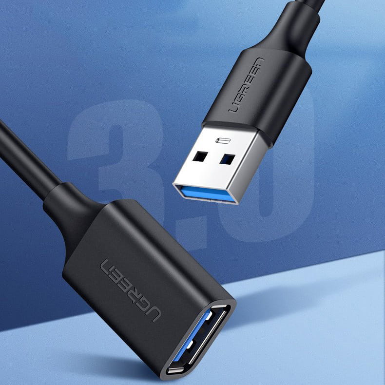 Adapterkabel USB (Buchse) - USB (Stecker), Ugreen US129 3.0, 5 Gbps, 2 m, Schwarz