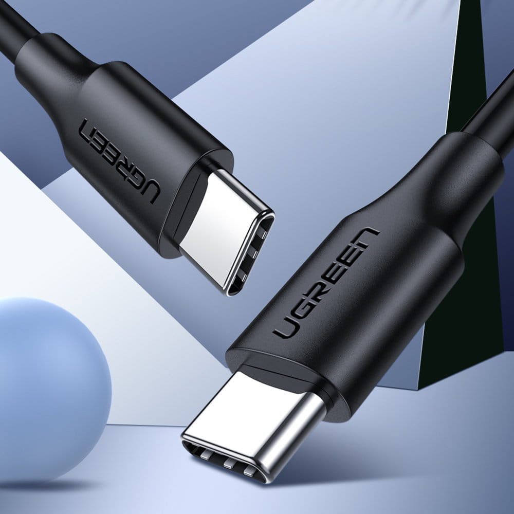 Ugreen vernickeltes Kabel USB-C zu USB-C, 3m, Schwarz