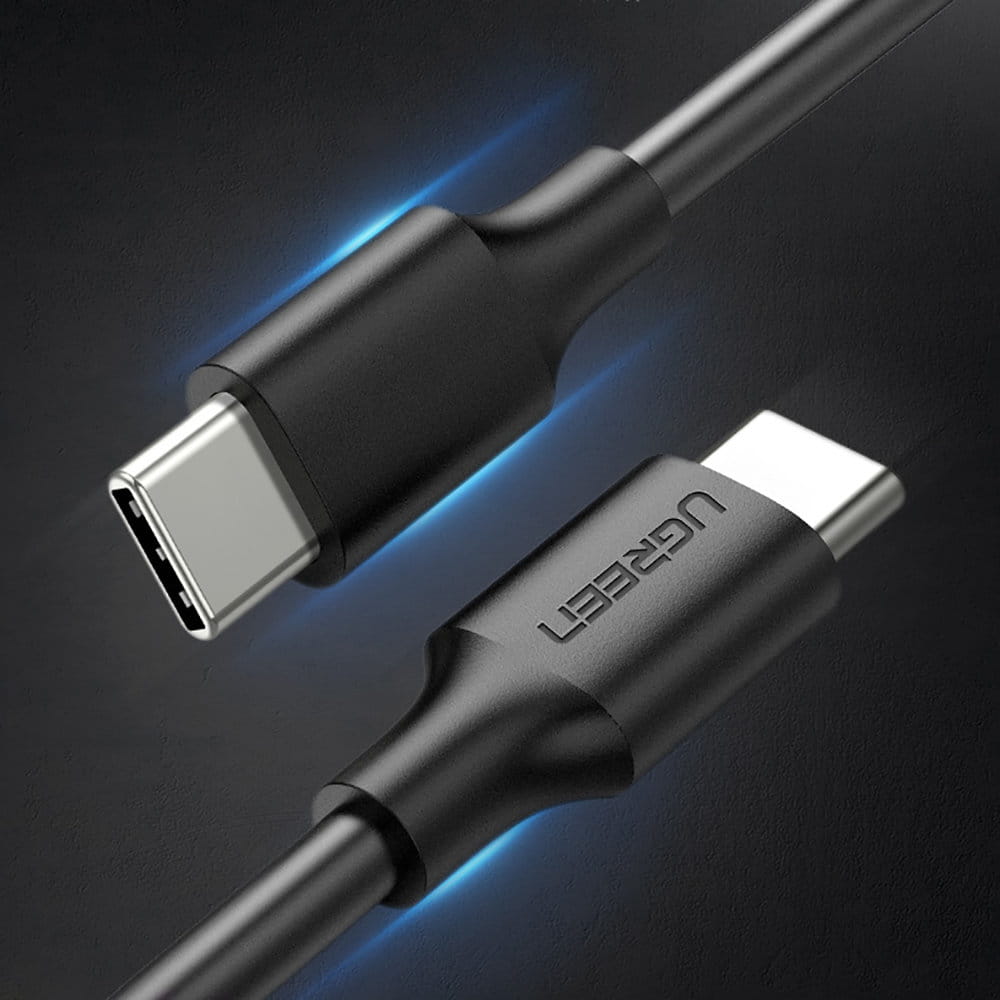 Ugreen vernickeltes Kabel USB-C zu USB-C, 0,5m, Schwarz
