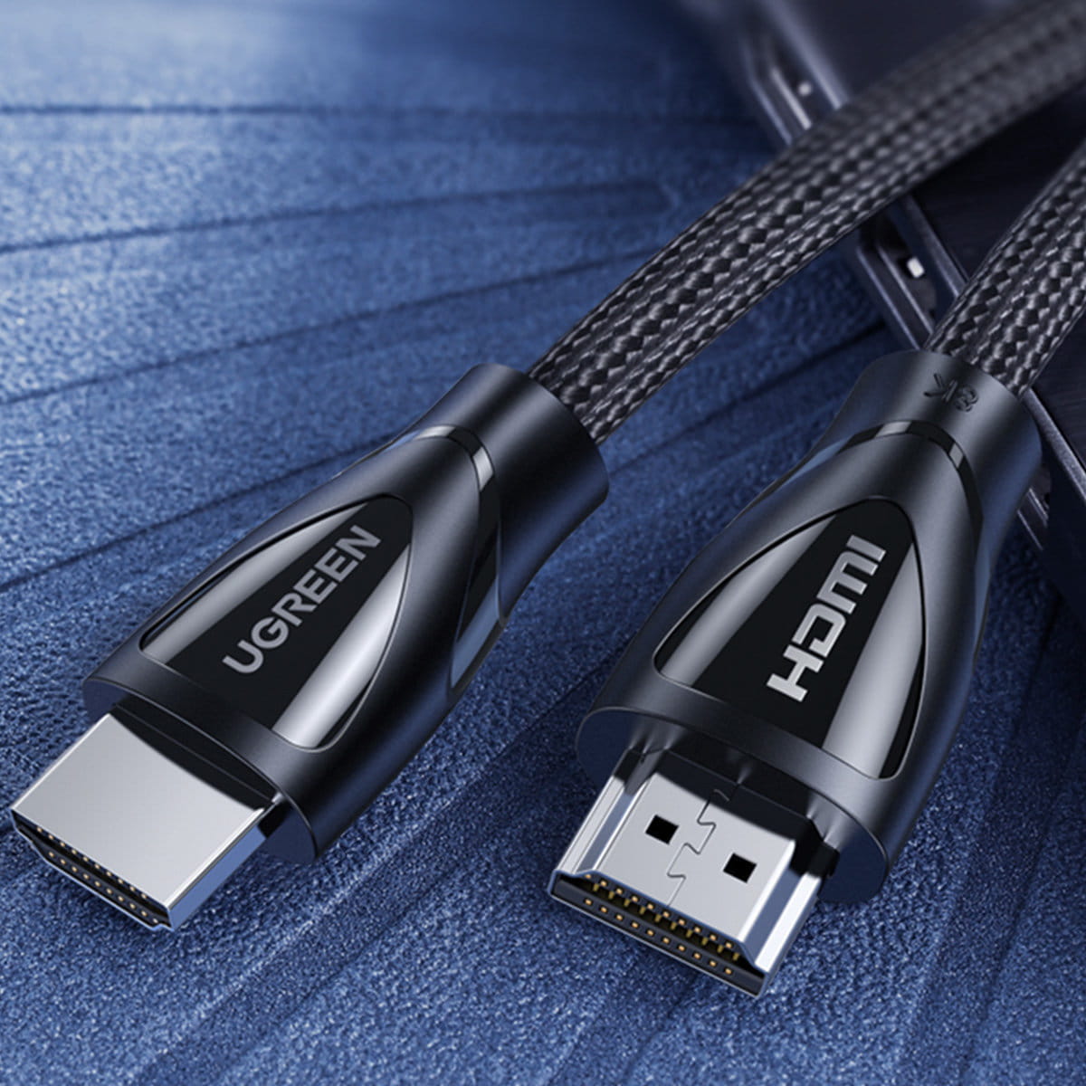 Nylonkabel HDMI zu HDMI 2.1, Ugreen HD140, 8K/60Hz, 1.5 m, Schwarz