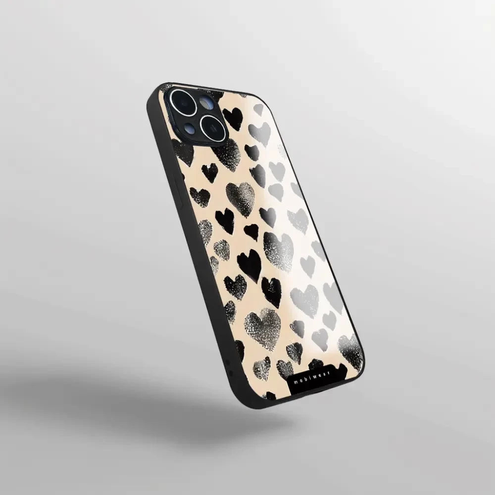 Handyhülle für iPhone 12 Mini, Mobiwear Glossy Case, Beige Liebe