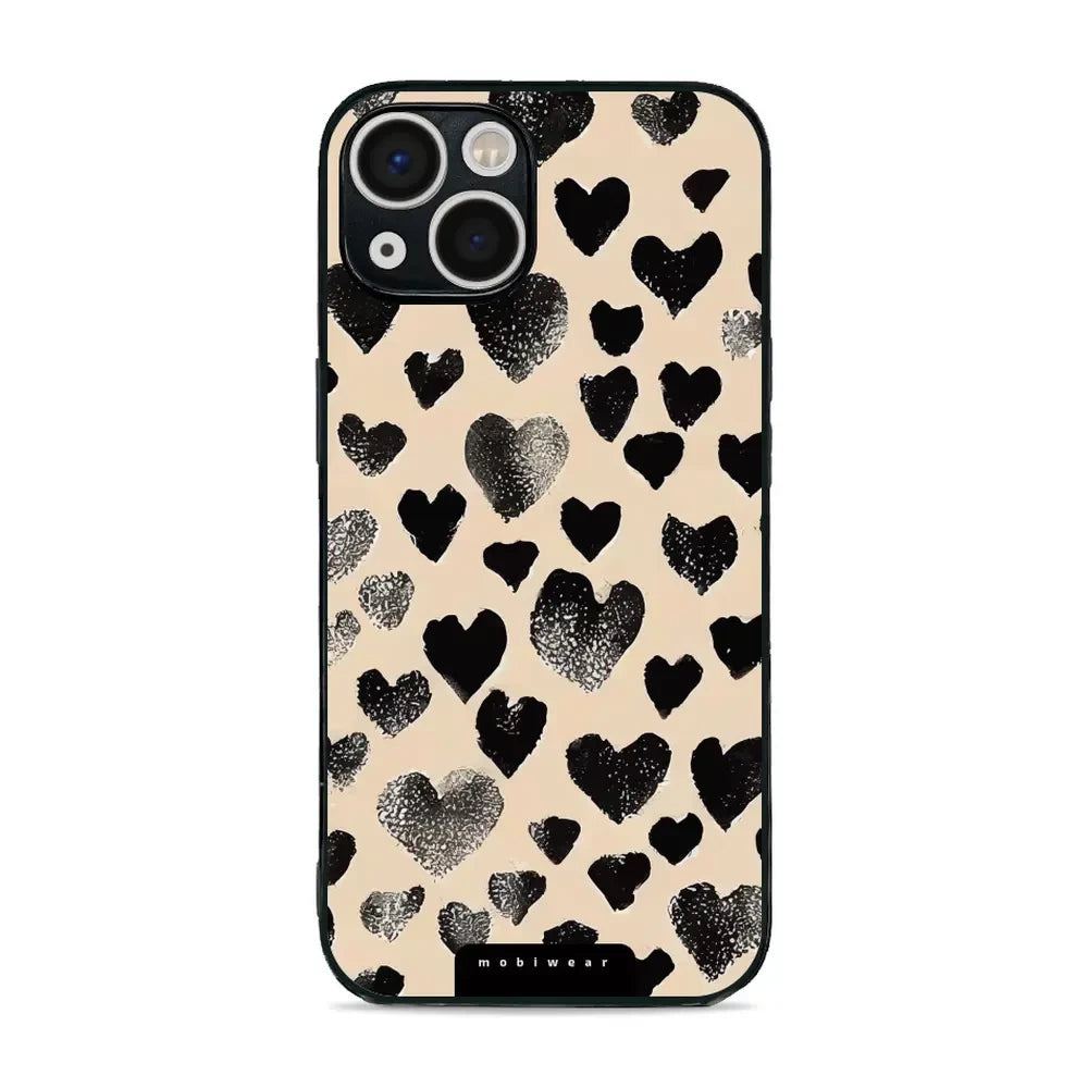 Handyhülle für iPhone 13, Mobiwear Glossy Case, Beige Liebe