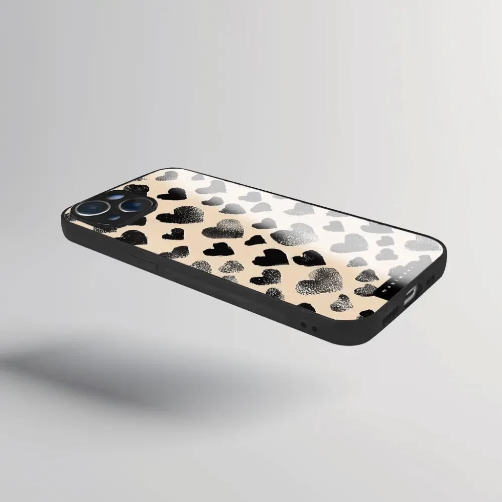 Handyhülle für iPhone 13 Mini, Mobiwear Glossy Case, Beige Liebe